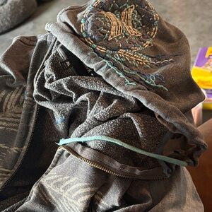 Hurley Gray Embroidered hoodie